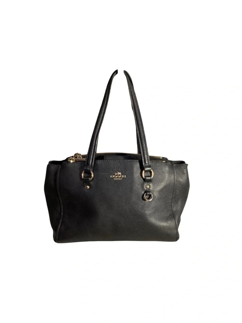 Coach Stanton Carryall Black Leather Satchel Bag 36681
